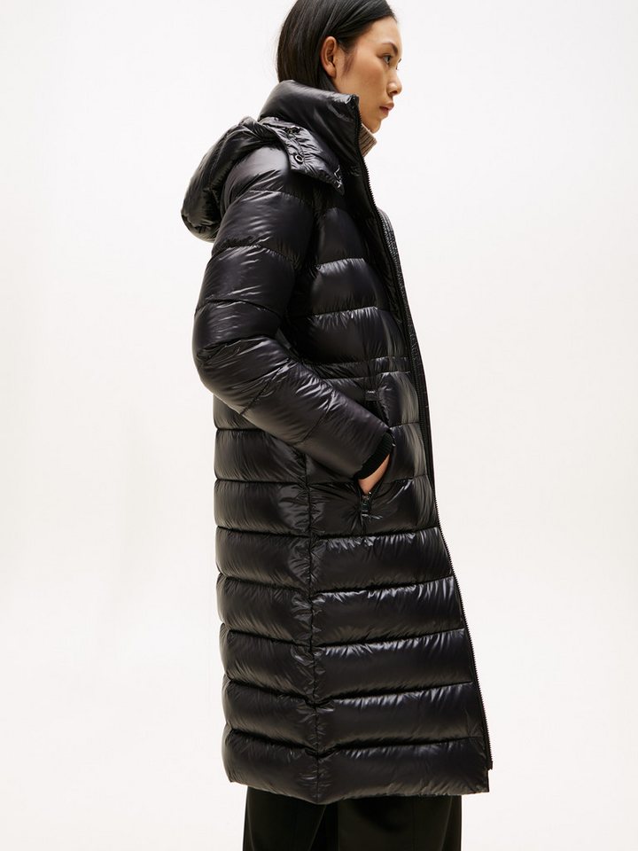 Tommy Hilfiger Steppmantel GLOSS HW DOWN WAIST REG MAXI in leicht glänzender Optik von Tommy Hilfiger