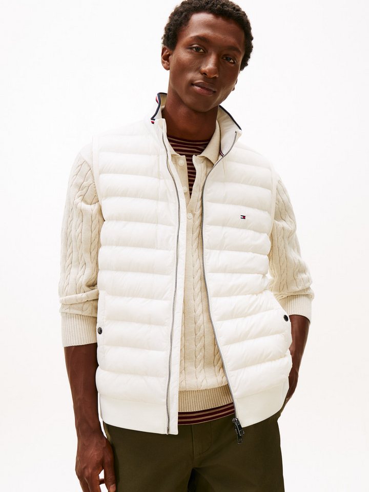 Tommy Hilfiger Steppweste MIX MEDIA Stehkragen, 2-Wege-Reißverschluss von Tommy Hilfiger