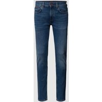 Tommy Hilfiger Straight Fit Jeans mit Stretch-Anteil Modell 'Denton' in Jeansblau, Größe 38/32 von Tommy Hilfiger