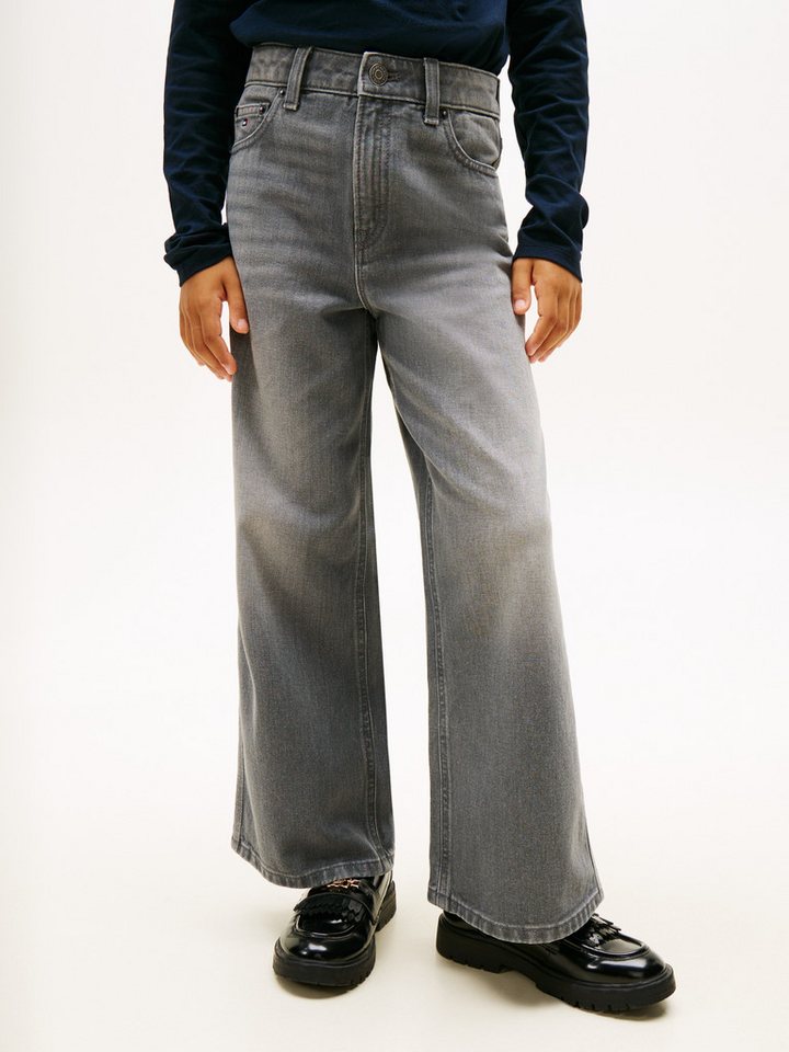 Tommy Hilfiger Straight-Jeans MABEL WIDE LEG GREY JEANS Regular fit, für Kinder bis 16 Jahre von Tommy Hilfiger