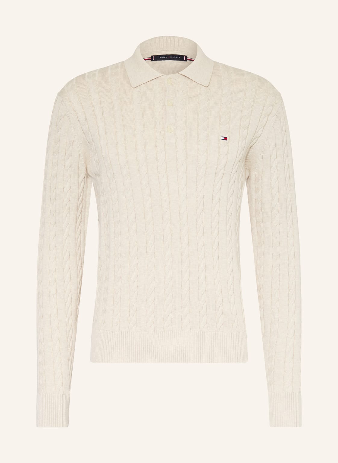 Tommy Hilfiger Strick-Poloshirt weiss von Tommy Hilfiger