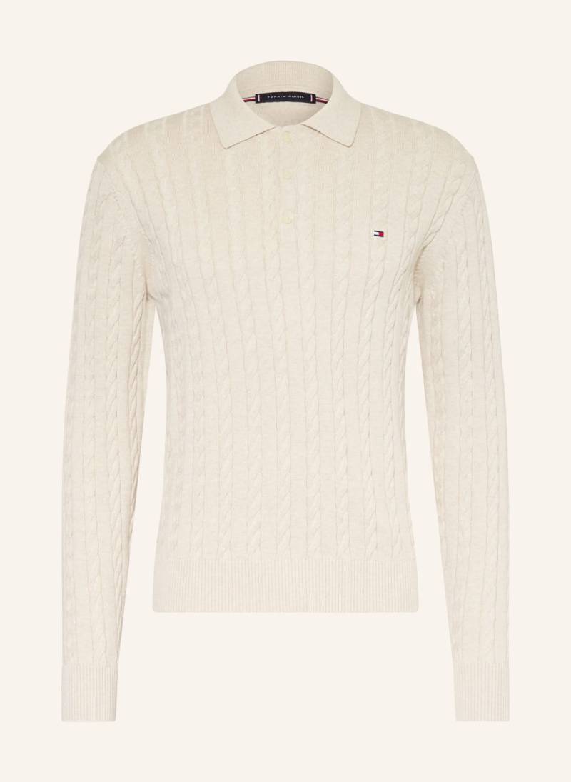 Tommy Hilfiger Strick-Poloshirt weiss von Tommy Hilfiger