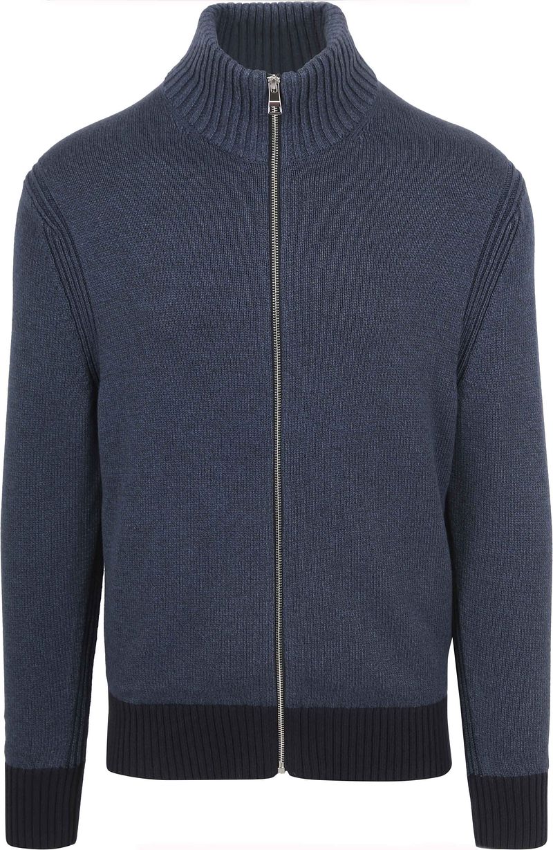 Tommy Hilfiger Strickjacke Mouliné Navy  - Größe L von Tommy Hilfiger