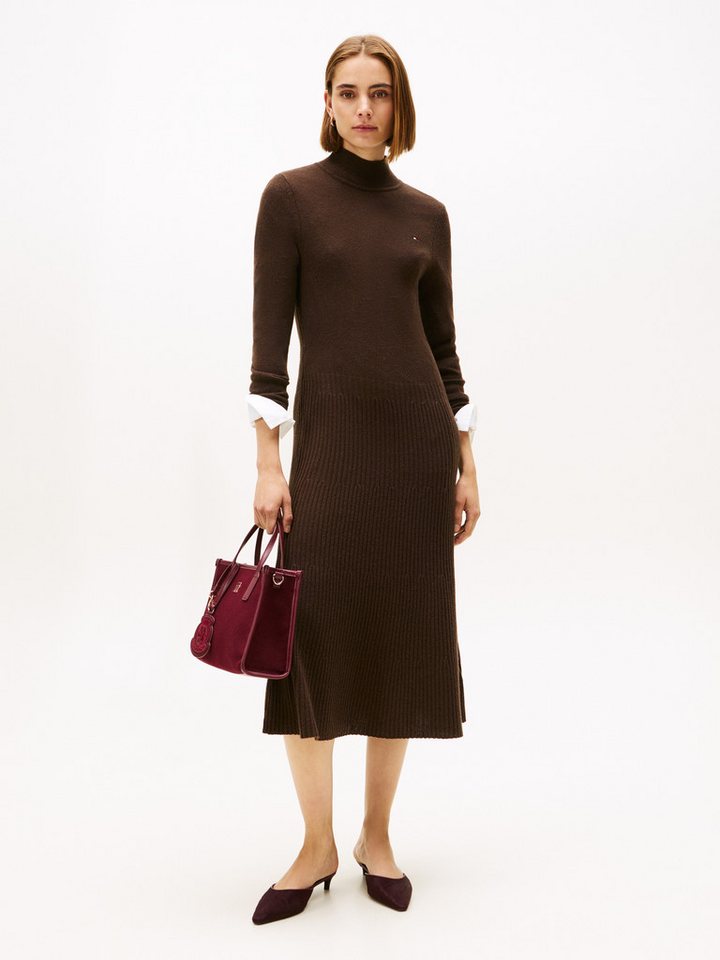 Tommy Hilfiger Strickkleid SOFT WOOL LS MOCK-NK SWT DRESS aus reiner Wolle von Tommy Hilfiger