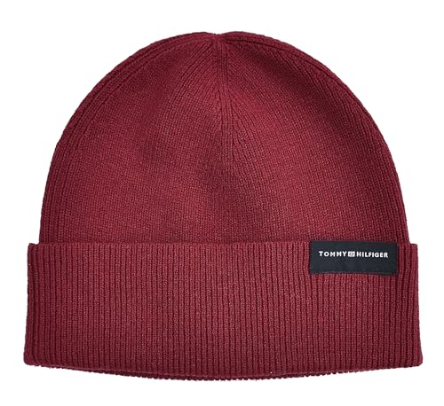 Tommy Hilfiger Strickmütze Uptown Wool Beanie Baumwolle Wolle (Rot) von Tommy Hilfiger