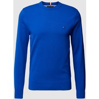 Tommy Hilfiger Strickpullover mit Label-Stitching in Royal, Größe XL von Tommy Hilfiger