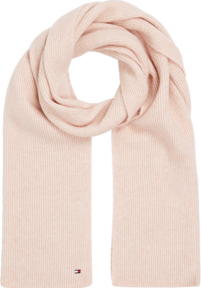 Tommy Hilfiger Strickschal ESSENTIAL FLAG FUZZY SCARF, mit Logostickerei von Tommy Hilfiger
