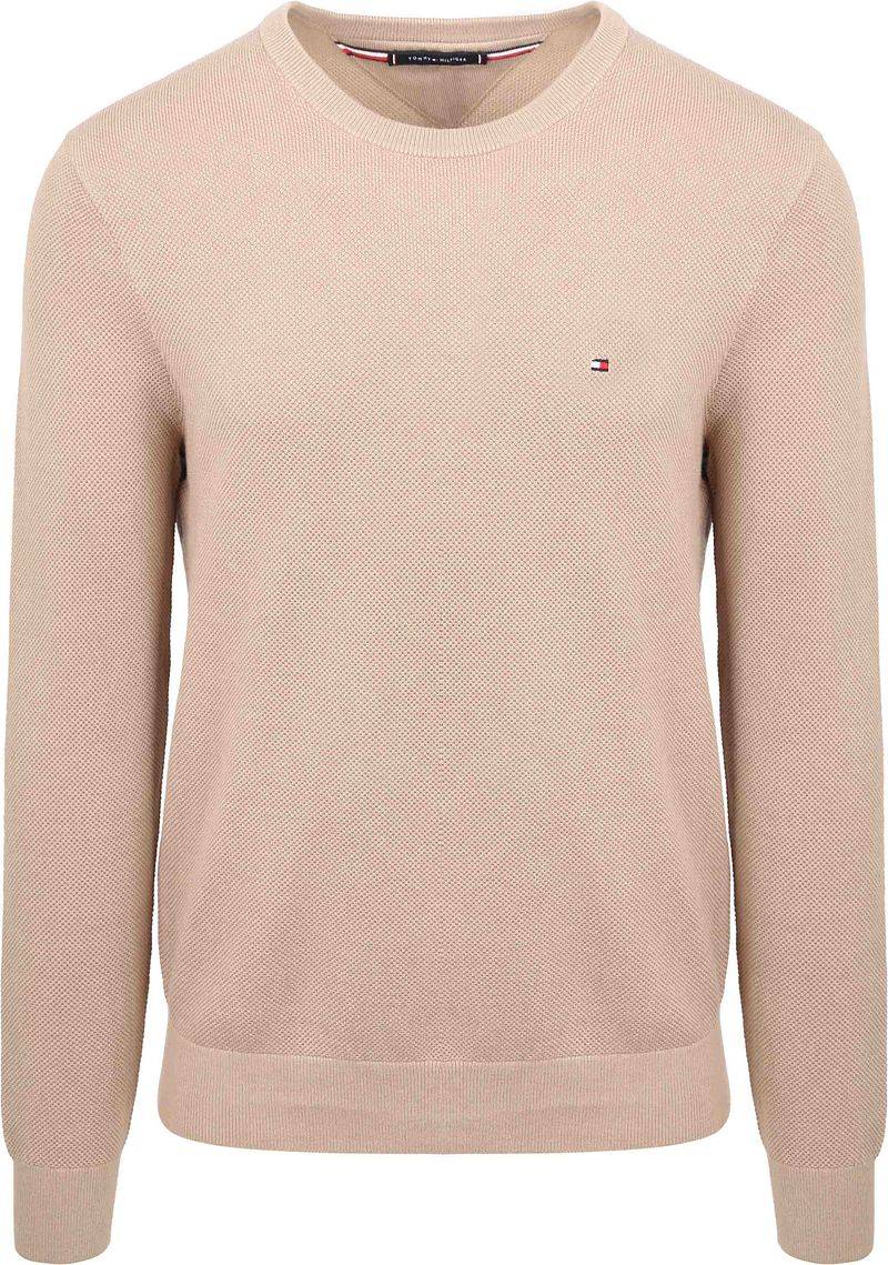Tommy Hilfiger Structure Pullover Beige - Größe L von Tommy Hilfiger