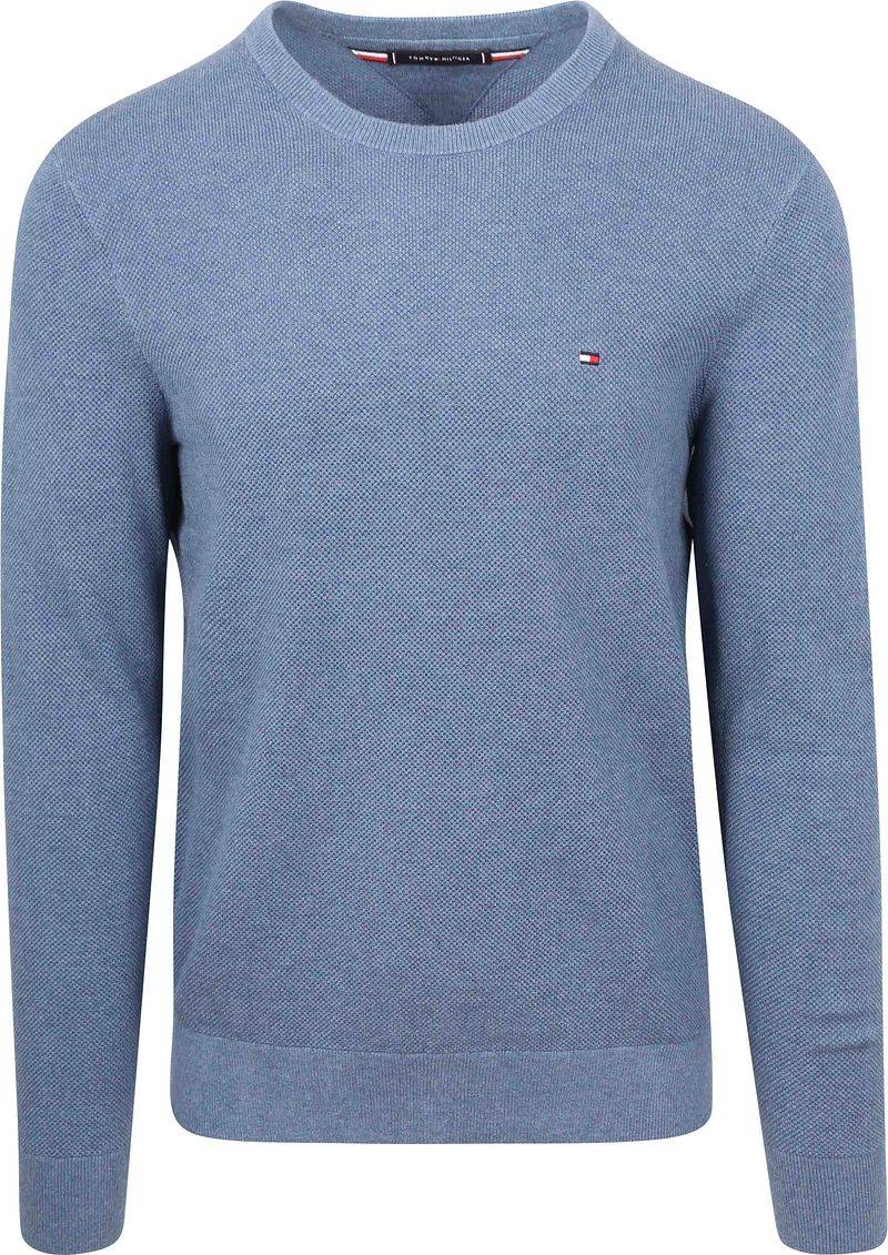 Tommy Hilfiger Structure Pullover Blau - Größe XXL von Tommy Hilfiger
