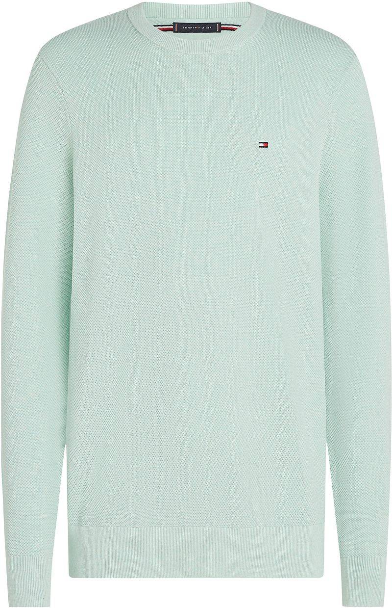 Tommy Hilfiger Structure Pullover Mintgrün - Größe XXL von Tommy Hilfiger