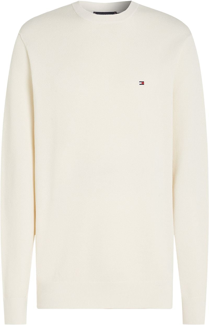 Tommy Hilfiger Structure Pullover Off White - Größe XXL von Tommy Hilfiger