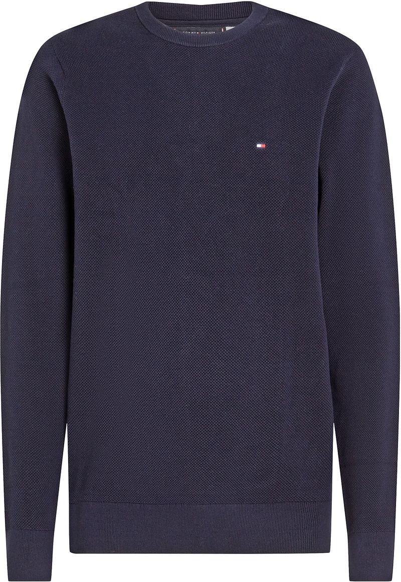 Tommy Hilfiger Sweater Essential Structure Navy - Größe S von Tommy Hilfiger