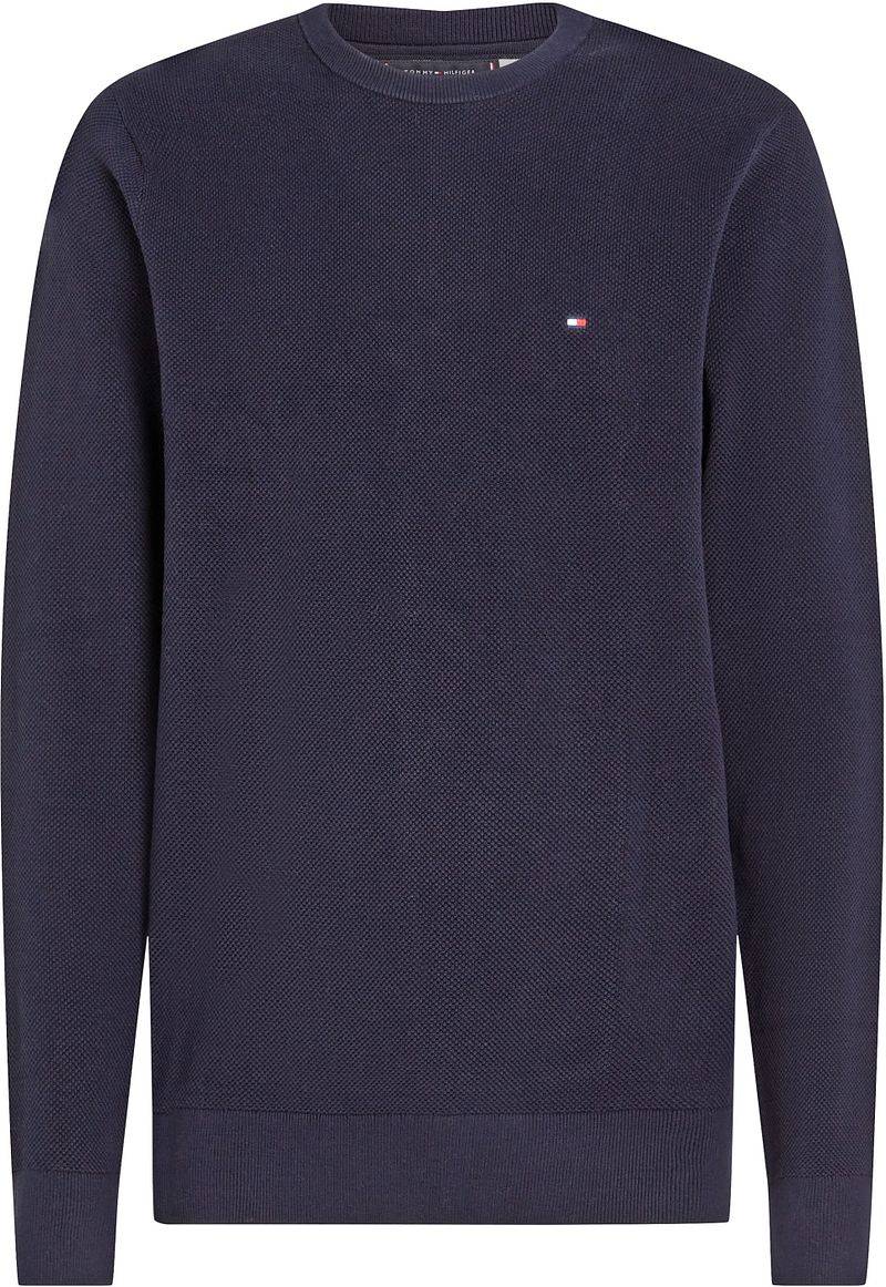 Tommy Hilfiger Sweater Essential Structure Navy - Größe S von Tommy Hilfiger