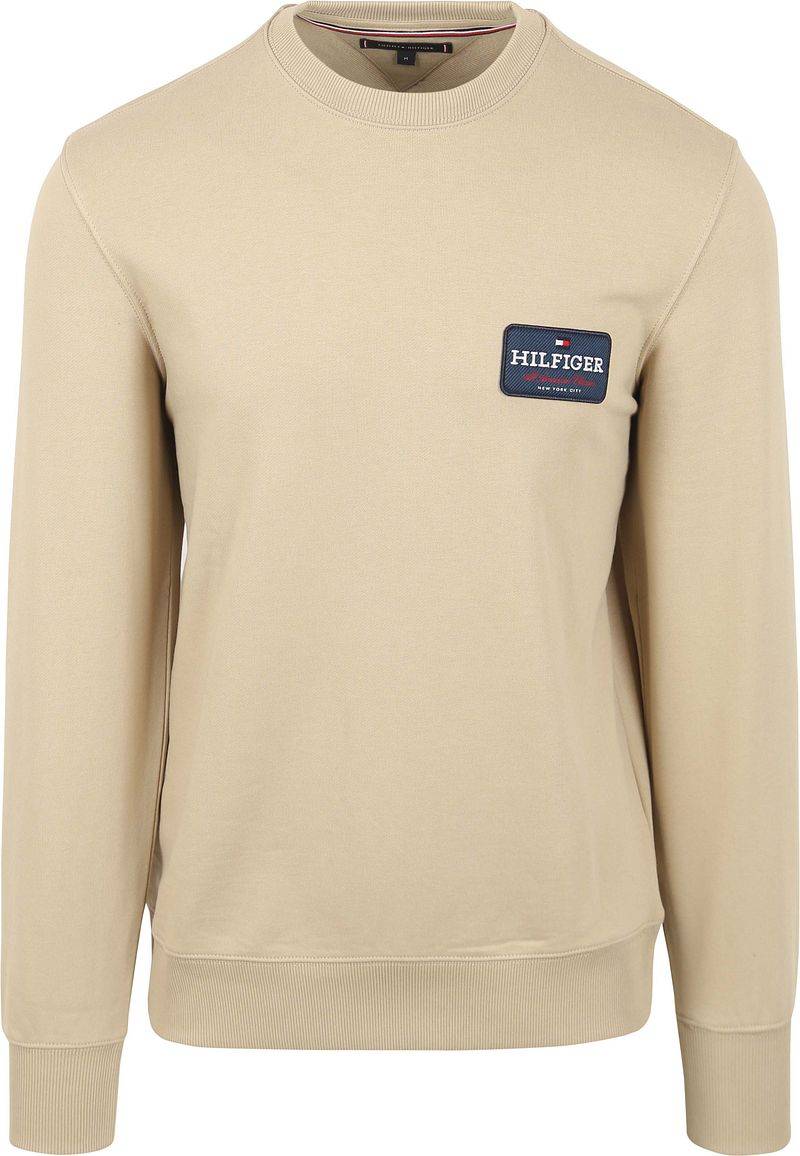 Tommy Hilfiger Sweater Roundel Logo Beige - Größe XXL von Tommy Hilfiger