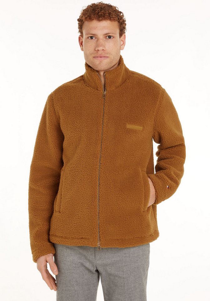 Tommy Hilfiger Sweatjacke MONOTYPE TEXTURED FLEECE ZT aus strukturiertem Teddy-Fleece von Tommy Hilfiger