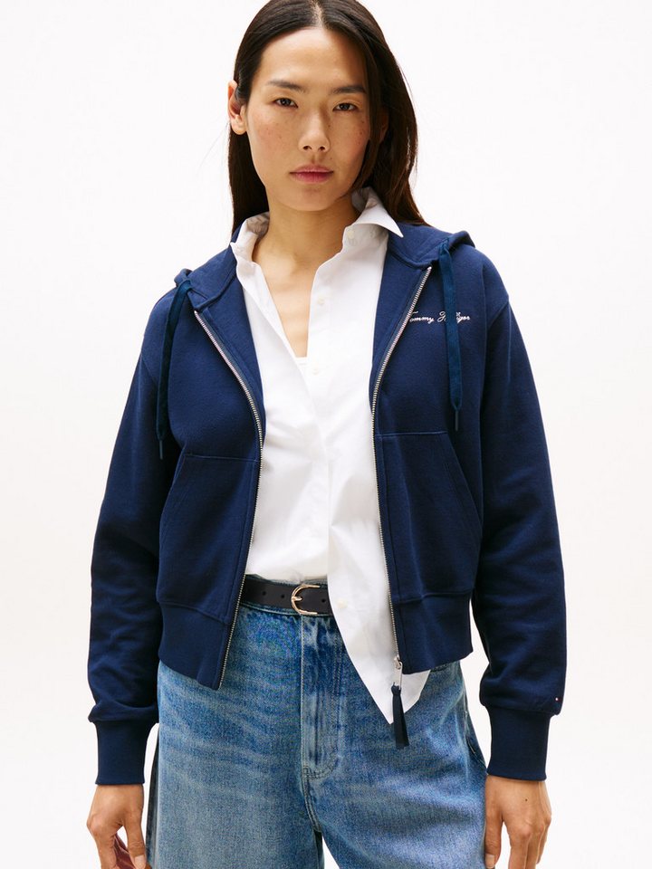 Tommy Hilfiger Sweatjacke SCRIPT REG PIQUE ZIP-UP HOODIE mit Tommy Hilfiger Script Logo-Schriftzug Tommy Hilfiger Sweatjacke SCRIPT REG PIQUE ZIP-UP HOODIE mit Tommy Hilfiger Script Logo-Schriftzug von Tommy Hilfiger