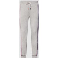 Tommy Hilfiger Sweatpants mit Kontraststreifen Modell 'PANT' in Hellgrau, Größe L von Tommy Hilfiger