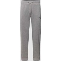 Tommy Hilfiger Sweatpants mit Label-Stitching in Mittelgrau Melange, Größe XL von Tommy Hilfiger