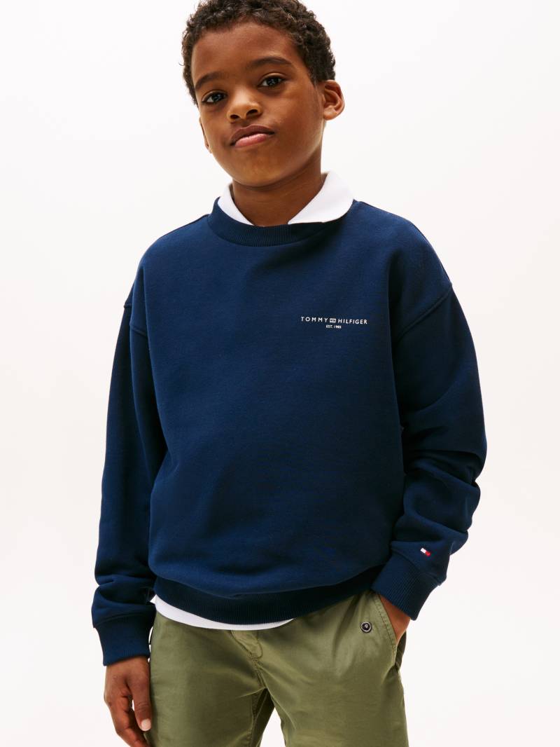 Tommy Hilfiger Sweatshirt "MINI CORP C-NECK SWEATSHIRT", für Kinder bis 16 Jahre, mit Logo-Stickerei von Tommy Hilfiger