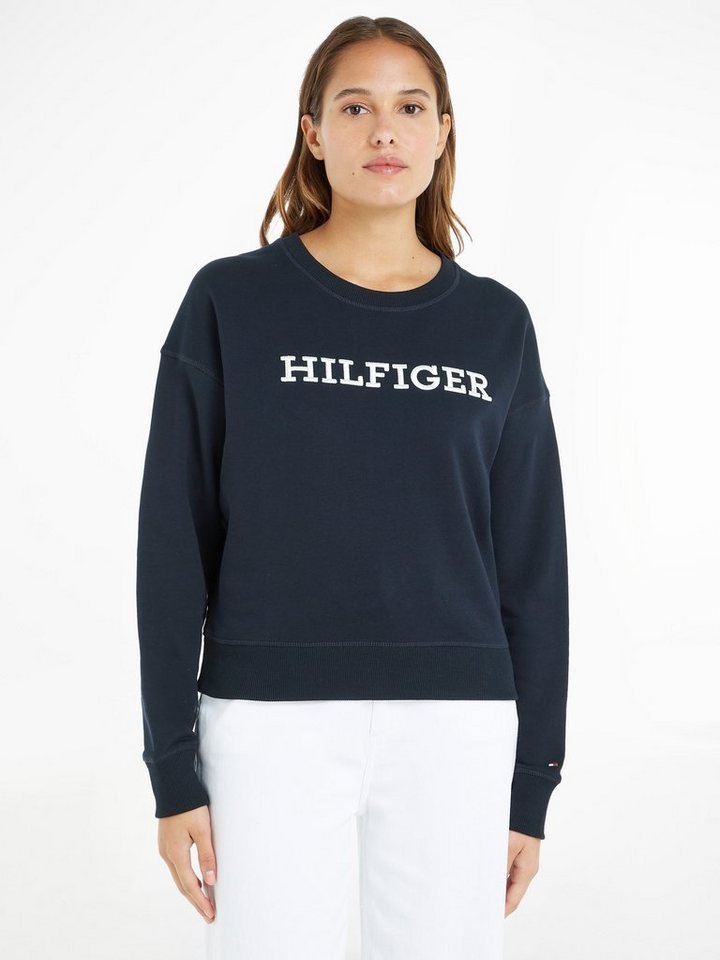 Tommy Hilfiger Sweatshirt REG MONOTYPE EMB SWEATSHIRT mit markanter Hilfiger Logo-Stickerei von Tommy Hilfiger