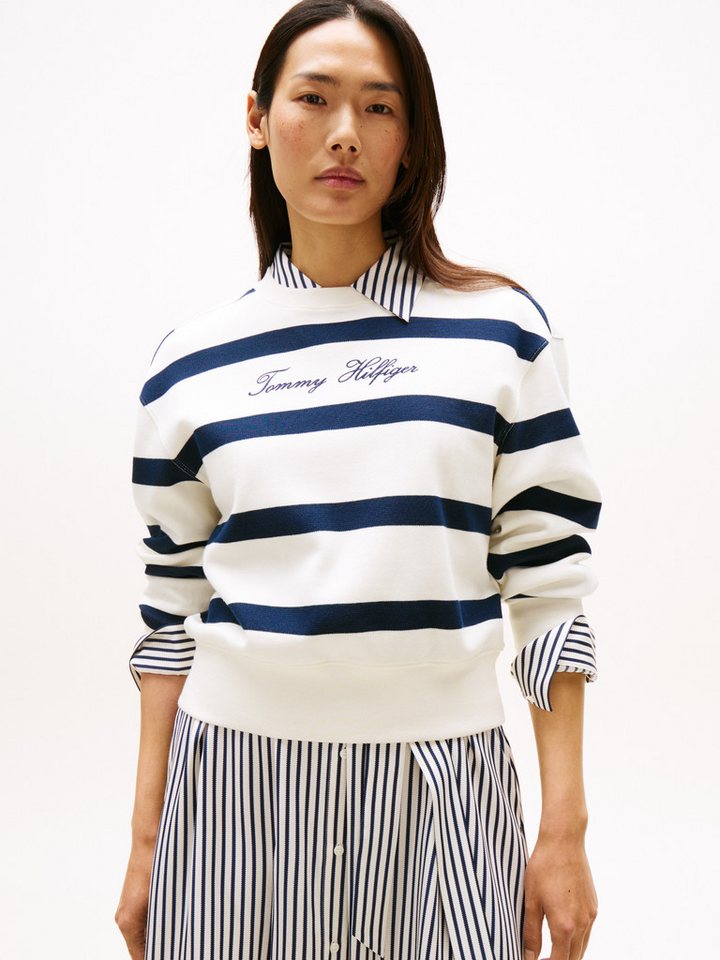 Tommy Hilfiger Sweatshirt SCRIPT REG PIQUE SWTSHRT mit Tommy Hilfiger Script Logo-Schriftzug Tommy Hilfiger Sweatshirt SCRIPT REG PIQUE SWTSHRT mit Tommy Hilfiger Script Logo-Schriftzug von Tommy Hilfiger