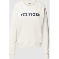 Tommy Hilfiger Sweatshirt aus Baumwolle mit Label-Detail in Offwhite, Größe XXL von Tommy Hilfiger