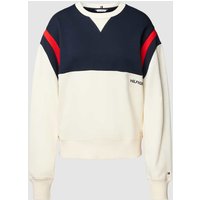 Tommy Hilfiger Sweatshirt im Colour-Blocking-Design in Ecru, Größe M von Tommy Hilfiger