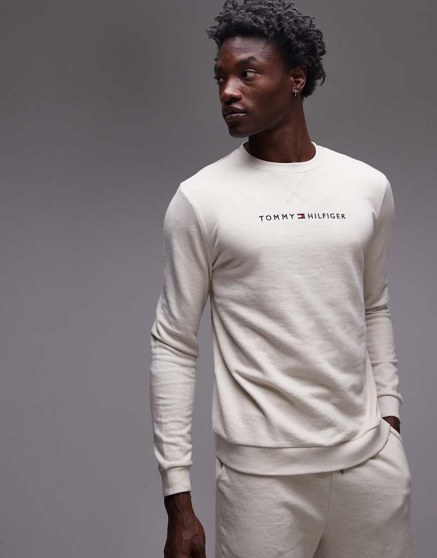 Tommy Hilfiger - Sweatshirt in Wollweiß mit Logo von Tommy Hilfiger