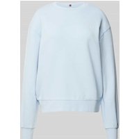 Tommy Hilfiger Sweatshirt mit Logo-Stitching in Hellblau, Größe XXL von Tommy Hilfiger