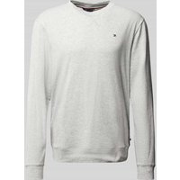 Tommy Hilfiger Sweatshirt mit Logo-Stitching in Hellgrau, Größe M von Tommy Hilfiger