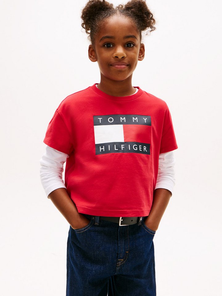 Tommy Hilfiger T-Shirt Kinder bis 16 Jahre, mit Rundhalsausschnitt von Tommy Hilfiger