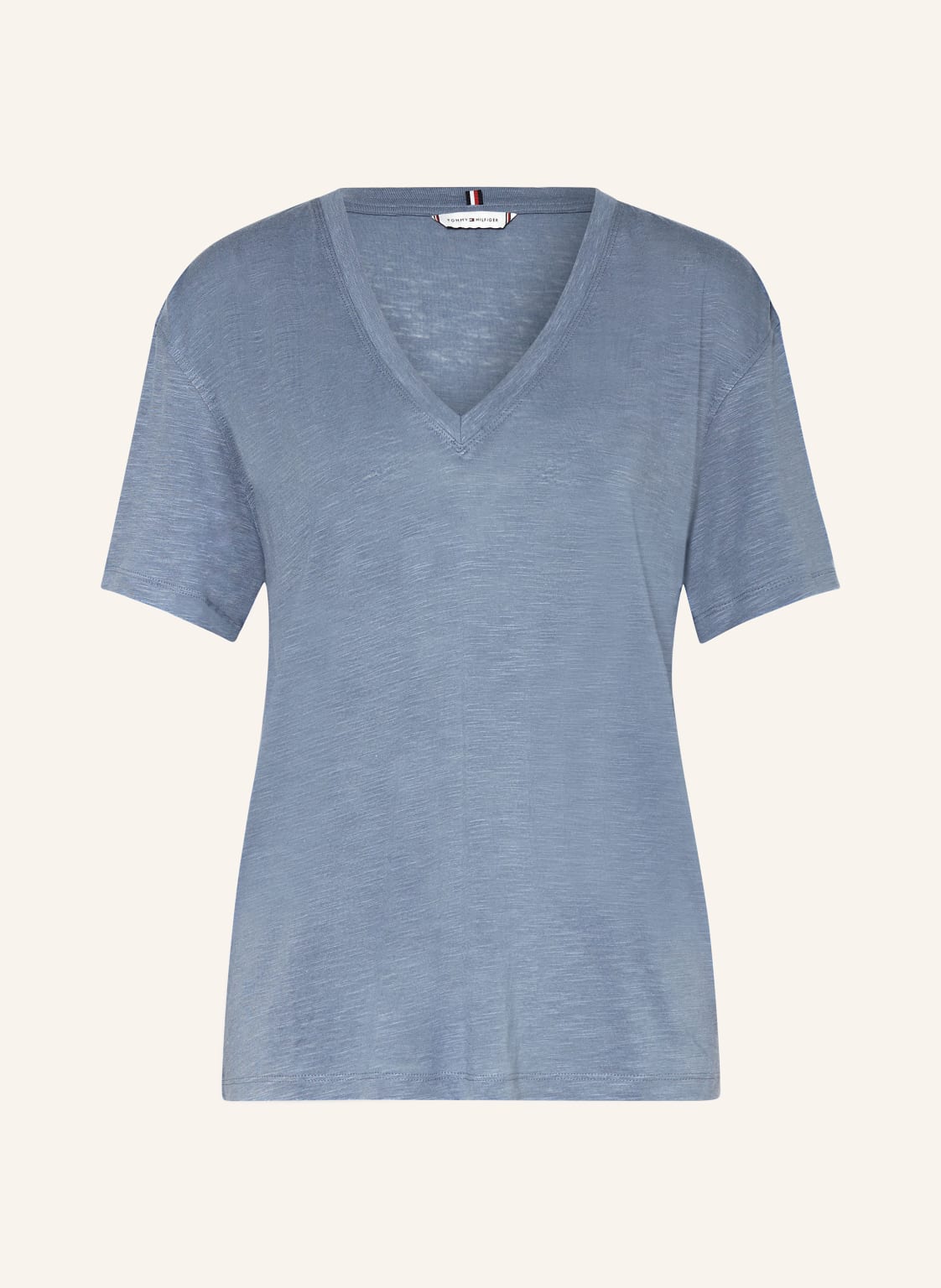 Tommy Hilfiger T-Shirt Mit Leinen blau von Tommy Hilfiger