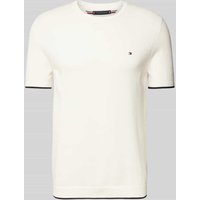 Tommy Hilfiger T-Shirt mit Label-Detail in Ecru, Größe XXL von Tommy Hilfiger