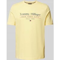 Tommy Hilfiger T-Shirt mit Label-Print in Gelb, Größe M Tommy Hilfiger T-Shirt mit Label-Print in Gelb, Größe M von Tommy Hilfiger