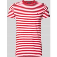 Tommy Hilfiger T-Shirt mit Label-Stitching in Rot, Größe L von Tommy Hilfiger