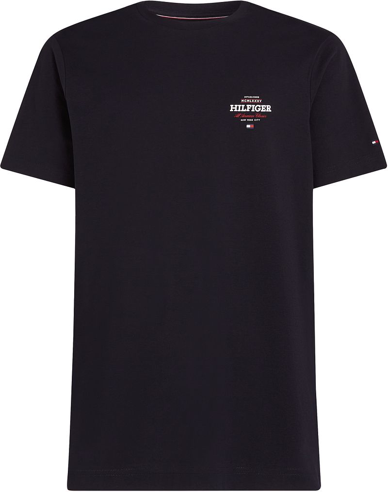 Tommy Hilfiger T-shirt Logo Monotype Navy - Größe L von Tommy Hilfiger