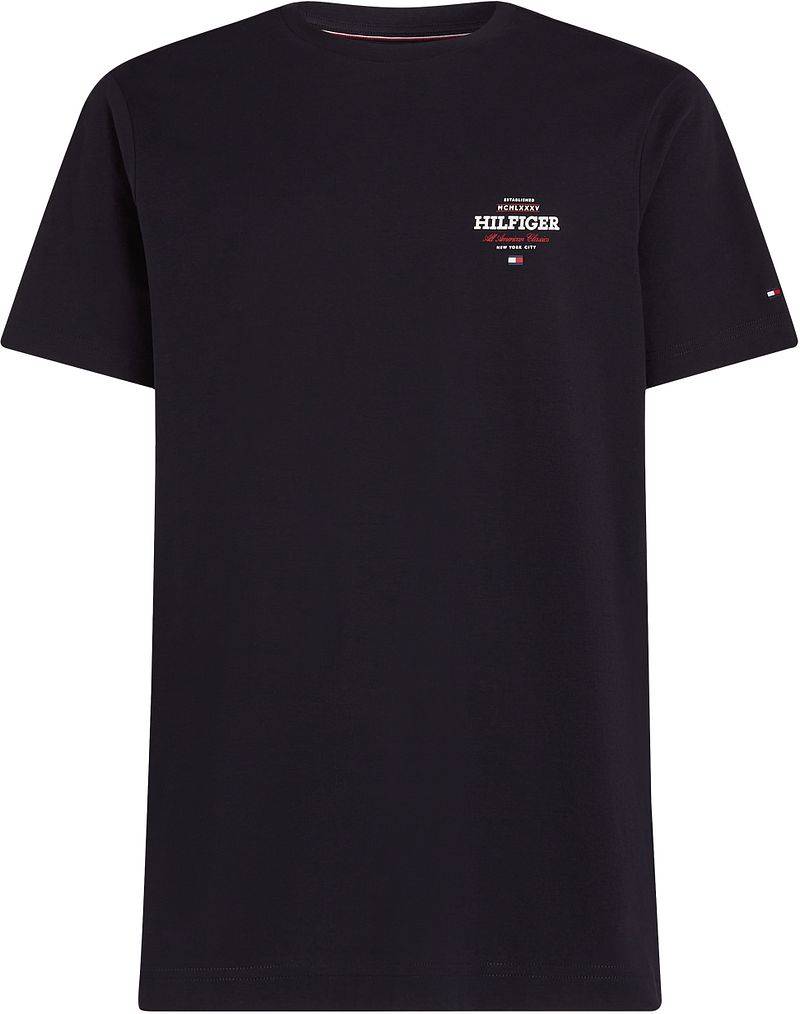 Tommy Hilfiger T-shirt Logo Monotype Navy - Größe L von Tommy Hilfiger