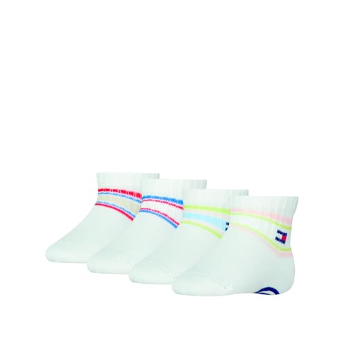 Tommy Hilfiger Baby Classic Socken, Rosa/Marineblau, 19/22 (4er Pack) von Tommy Hilfiger