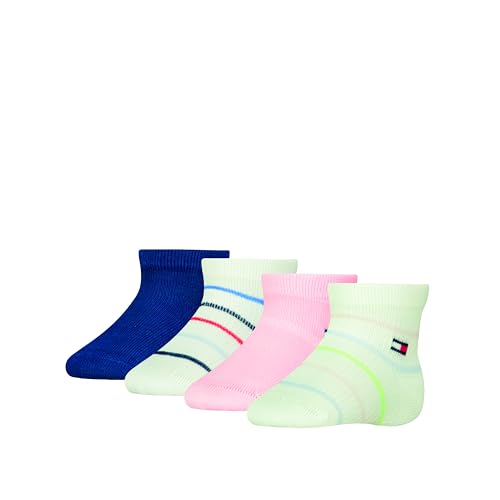 Tommy Hilfiger Baby Classic Socken, Rosa/Marineblau, 15/18 (4er Pack) von Tommy Hilfiger