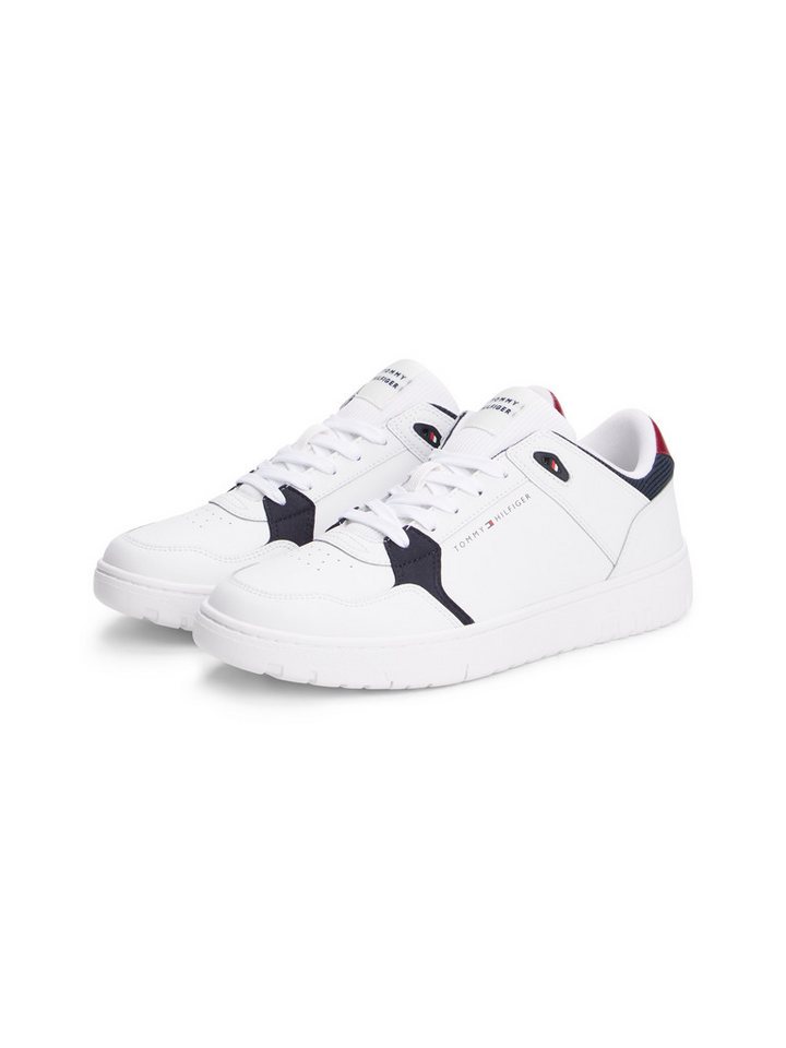 Tommy Hilfiger TH BASKET CORE LITE LTH MIX Sneaker, Freizeitschuh, Halbschuh, Schnürschuh mit Logoschriftzug von Tommy Hilfiger