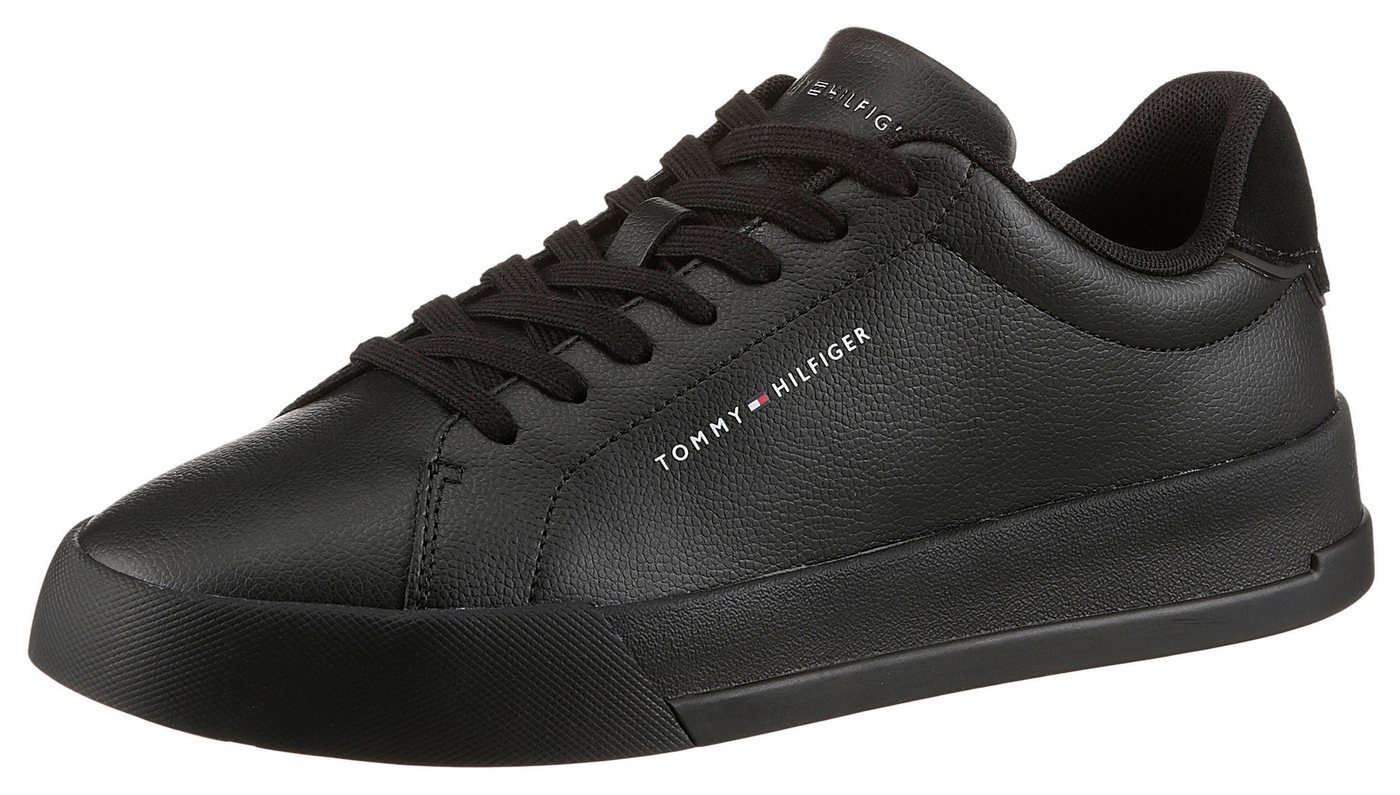 Tommy Hilfiger TH COURT LTH DETAIL ESS Sneaker, Freizeitschuh, Halbschuh, Schnürschuh mit seitlichem Logoschriftzug von Tommy Hilfiger