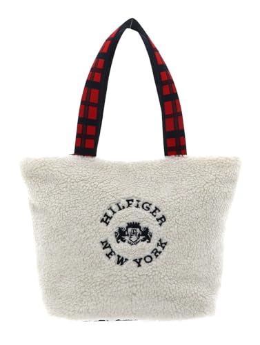 Tommy Hilfiger TH Check Tote Ancient White von Tommy Hilfiger