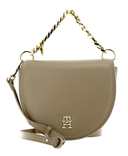 Tommy Hilfiger Damen TH CHIC Saddle Bag AW0AW14783 Taschen, Beige (Beige) von Tommy Hilfiger