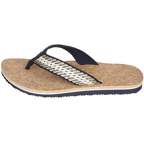 Tommy Hilfiger Pantoletten Cork Sandal Blau 41 von Tommy Hilfiger