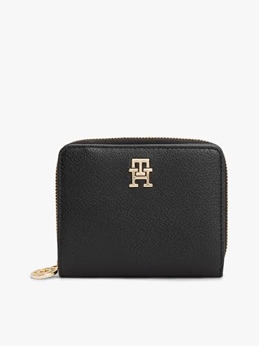Tommy Hilfiger TH DISTINCT MED ZA Damen Geldbörse, Schwarz und silberfarben, Tek Beden, Modern Tommy Hilfiger TH DISTINCT MED ZA Damen Geldbörse, Schwarz und silberfarben, Tek Beden, Modern von Tommy Hilfiger