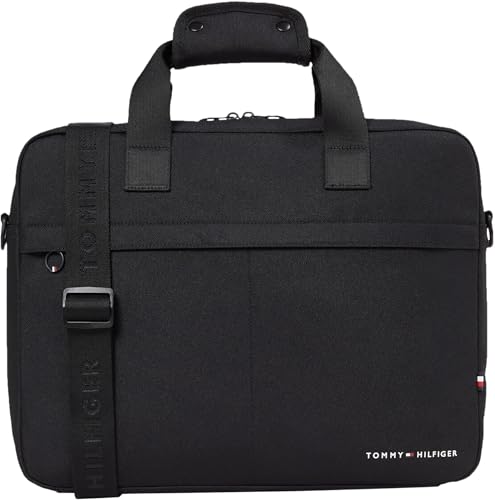 Tommy Hilfiger Herren Laptoptasche Element Computer Bag mit Schultergurt, Schwarz (Black), Einheitsgröße von Tommy Hilfiger