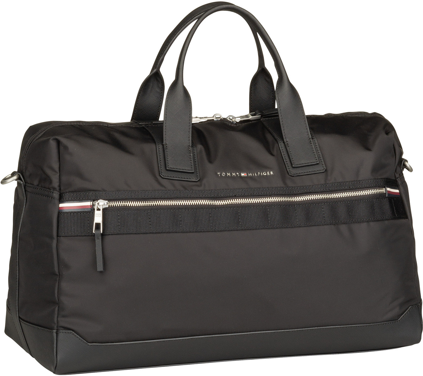 Tommy Hilfiger TH Elevated Nylon Duffle FA23  in Schwarz (47.5 Liter), Weekender von Tommy Hilfiger