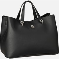 Tommy Hilfiger - TH Emblem Satchel Black - Stoffbeutel  , 21.2 l von Tommy Hilfiger