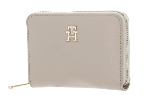 Tommy Hilfiger TH Essential Zip Around Wallet M White Clay von Tommy Hilfiger