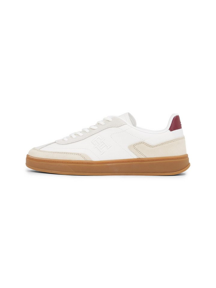 Tommy Hilfiger TH HERITAGE COURT SNEAKER LTHR Plateausneaker, Plateau, Schnürschuh, Freizeitschuh, Halbschuh mit TH-Logostickerei von Tommy Hilfiger